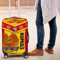 Papua New Guinea Rugby Luggage Cover 2023 Go Kumuls Pacific Dynamic Style LT14 Yellow - Polynesian Pride