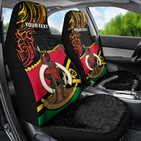 Personalised Vanuatu Unity Day Car Seat Cover 29 November Coat Of Arms With Flag Style LT14 - Polynesian Pride