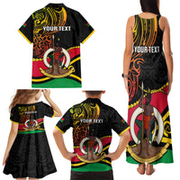 Personalised Vanuatu Unity Day Family Matching Tank Maxi Dress and Hawaiian Shirt 29 November Coat Of Arms With Flag Style LT14 - Polynesian Pride