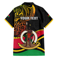 Personalised Vanuatu Unity Day Hawaiian Shirt 29 November Coat Of Arms With Flag Style LT14 - Polynesian Pride