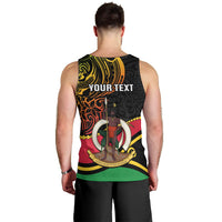 Personalised Vanuatu Unity Day Men Tank Top 29 November Coat Of Arms With Flag Style LT14 - Polynesian Pride