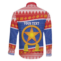 Personalized The Philippines Christmas Family Matching Tank Maxi Dress and Hawaiian Shirt Pilipinas Parol - Maligayang Pasko!