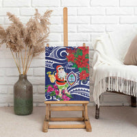 Guam Christmas Canvas Wall Art Poinsettia With Bougainvillea - Felis Pasgua!
