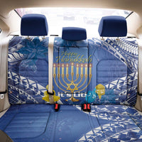 Hanukkah Jewish Festival Back Car Seat Cover It's Lit - Polynesian Pattern