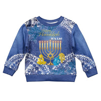 Hanukkah Jewish Festival Kid Ugly Christmas Sweater It's Lit - Polynesian Pattern LT14 Kid Blue - Polynesian Pride