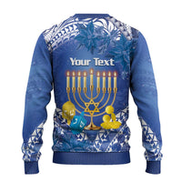 Hanukkah Jewish Festival Ugly Christmas Sweater It's Lit - Polynesian Pattern
