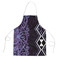 Purple Aotearoa Apron Taniko Motifs With Paua Shell Kowhaiwhai - Polynesian Pride