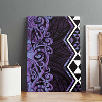 Purple Aotearoa Canvas Wall Art Taniko Motifs With Paua Shell Kowhaiwhai