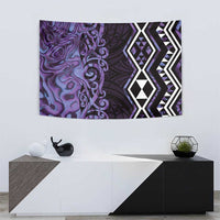 Purple Aotearoa Tapestry Taniko Motifs With Paua Shell Kowhaiwhai LT14 - Polynesian Pride