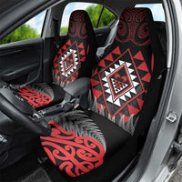 Aotearoa Kiwi Taniko Car Seat Cover Silver Fern With Maori Koru Pattern LT14 - Polynesian Pride
