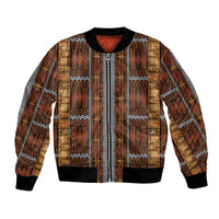 Malo e Lelei Tonga Bomber Jacket Tongan Ngatu Tapa Cloth LT14 Unisex Orange - Polynesian Pride
