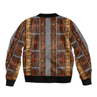 Malo e Lelei Tonga Bomber Jacket Tongan Ngatu Tapa Cloth LT14 - Polynesian Pride