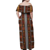 Malo e Lelei Tonga Family Matching Off Shoulder Maxi Dress and Hawaiian Shirt Tongan Ngatu Tapa Cloth - Polynesian Pride