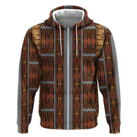 Malo e Lelei Tonga Hoodie Tongan Ngatu Tapa Cloth LT14 Zip Hoodie Orange - Polynesian Pride