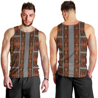 Malo e Lelei Tonga Men Tank Top Tongan Ngatu Tapa Cloth LT14 - Polynesian Pride