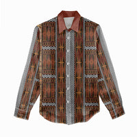 Malo e Lelei Tonga Women Casual Shirt Tongan Ngatu Tapa Cloth LT14 - Polynesian Pride
