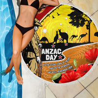 New Zealand And Australia ANZAC Day Beach Blanket Aboriginal Maori Starring Night Style