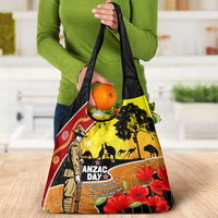 New Zealand And Australia ANZAC Day Grocery Bag Aboriginal Maori Starring Night Style