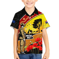 New Zealand And Australia ANZAC Day Hawaiian Shirt Aboriginal Maori Starring Night Style LT14 - Polynesian Pride