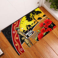 New Zealand And Australia ANZAC Day Rubber Doormat Aboriginal Maori Starring Night Style