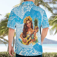 Aloha Hawaii Women's Day Hawaiian Shirt Hula Girl With Ukulele Tropical Style LT14 - Polynesian Pride