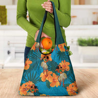 Hawaii Luau Party Grocery Bag Dancing Girl Tropical Flowers LT14 - Polynesian Pride