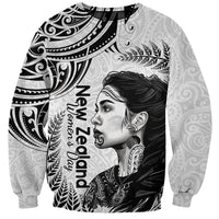 New Zealand Women's Day Sweatshirt Aotearoa Kia Whakapumau Te Mana Wahine LT14 Unisex White - Polynesian Pride