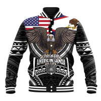Talofa American Samoa Flag Day Baseball Jacket Bald Eagle Polynesian Tattoo