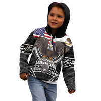 Talofa American Samoa Flag Day Kid Hoodie Bald Eagle Polynesian Tattoo