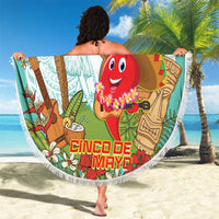 Hawaii Cinco de Mayo Beach Blanket Chili Pepper Hula Girl Tropical Vibes