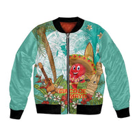 Hawaii Cinco de Mayo Bomber Jacket Chili Pepper Hula Girl Tropical Vibes