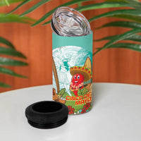 Hawaii Cinco de Mayo 4 in 1 Can Cooler Tumbler Chili Pepper Hula Girl Tropical Vibes