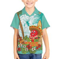 Hawaii Cinco de Mayo Kid Hawaiian Shirt Chili Pepper Hula Girl Tropical Vibes