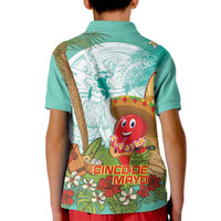 Hawaii Cinco de Mayo Kid Polo Shirt Chili Pepper Hula Girl Tropical Vibes