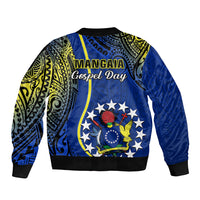 Polynesian Pride Cook Islands Bomber Jacket Mangaia Gospel Day Blue Version LT14 - Polynesian Pride