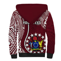 Personalised June 15 Mangaia Gospel Day Mangaia Cook Islands Sherpa Hoodie Maroon Version LT14 - Polynesian Pride