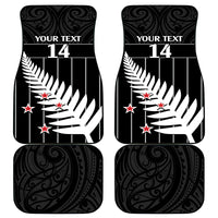 Custom New Zealand Silver Fern Cricket Car Mats Aotearoa Maori Go Black Cap