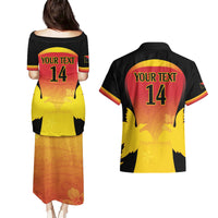 Custom Papua New Guinea Cricket Couples Matching Puletasi and Hawaiian Shirt 2024 Go PNG