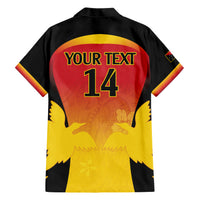 Custom Papua New Guinea Cricket Family Matching Short Sleeve Bodycon Dress and Hawaiian Shirt 2024 Go PNG
