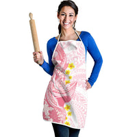 Pink Hawaii Shark Tattoo Apron Puakenikeni Lei Plumeria Polynesian Pattern