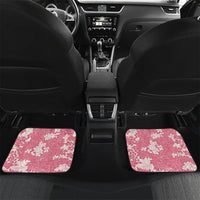 Pink Hawaii Shark Tattoo Car Mats Puakenikeni Lei Plumeria Polynesian Pattern