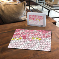 Pink Hawaii Shark Tattoo Puzzle Puakenikeni Lei Plumeria Polynesian Pattern