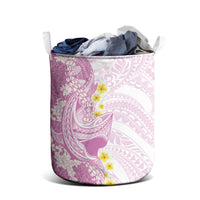Purple Hawaii Shark Tattoo Laundry Basket Puakenikeni Lei Plumeria Polynesian Pattern