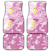 Purple Hawaii Shark Tattoo Car Mats Puakenikeni Lei Plumeria Polynesian Pattern
