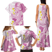 Purple Hawaii Shark Tattoo Family Matching Tank Maxi Dress and Hawaiian Shirt Puakenikeni Lei Plumeria Polynesian Pattern LT14 - Polynesian Pride