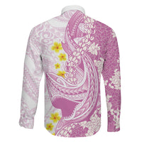 Purple Hawaii Shark Tattoo Family Matching Tank Maxi Dress and Hawaiian Shirt Puakenikeni Lei Plumeria Polynesian Pattern LT14 - Polynesian Pride
