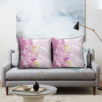 Purple Hawaii Shark Tattoo Pillow Cover Puakenikeni Lei Plumeria Polynesian Pattern