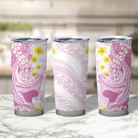 Purple Hawaii Shark Tattoo Tumbler Cup Puakenikeni Lei Plumeria Polynesian Pattern LT14 - Polynesian Pride