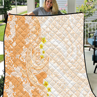 Orange Hawaii Shark Tattoo Quilt Puakenikeni Lei Plumeria Polynesian Pattern