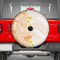 Orange Hawaii Shark Tattoo Spare Tire Cover Puakenikeni Lei Plumeria Polynesian Pattern